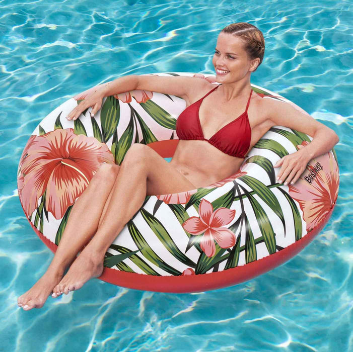 47” Tropical Palms Swim Ring