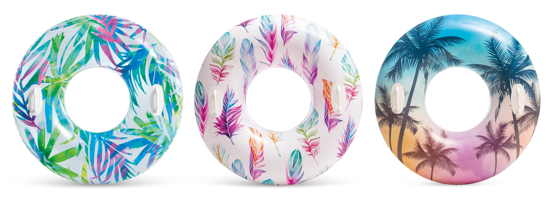 Escape to Paradise: Lush Tropical Inflatable Pool Floats by Intex