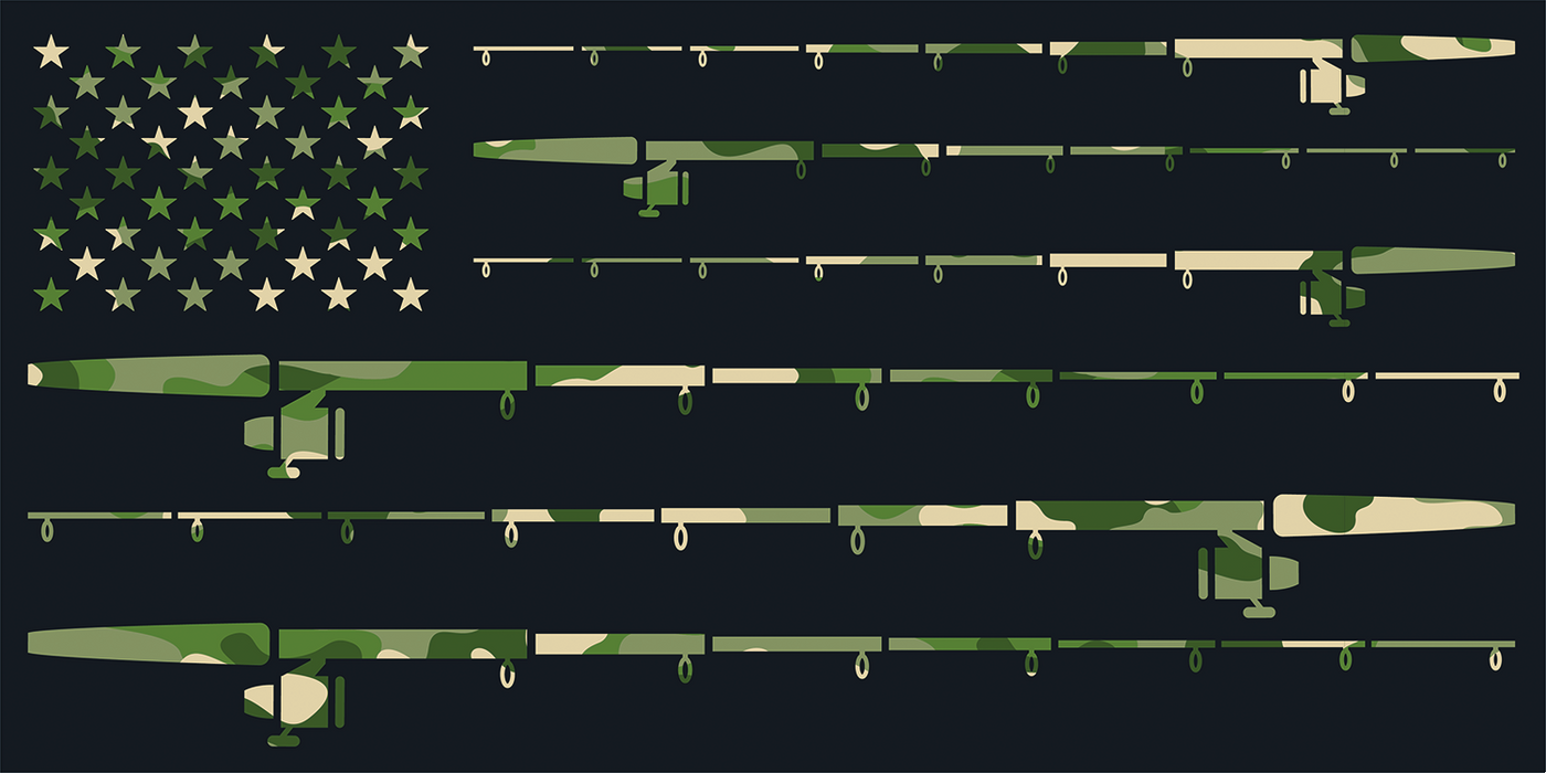 Camo Reel Flag Towel