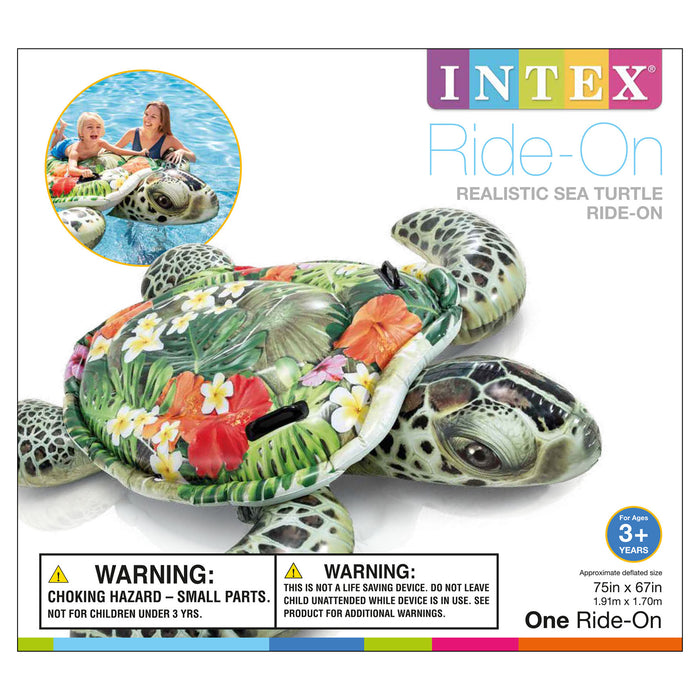 Intex Inflatable Realistic Sea Turtle Ride-On | Pool Floats