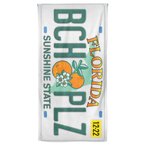 30X60 Beach Please Florida Tag Towel.